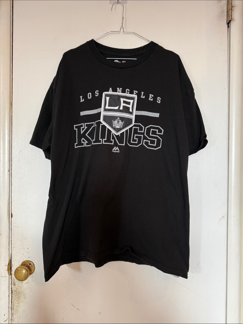 Majestic Black Los Angeles Kings NHL Logo Tee Men's XL